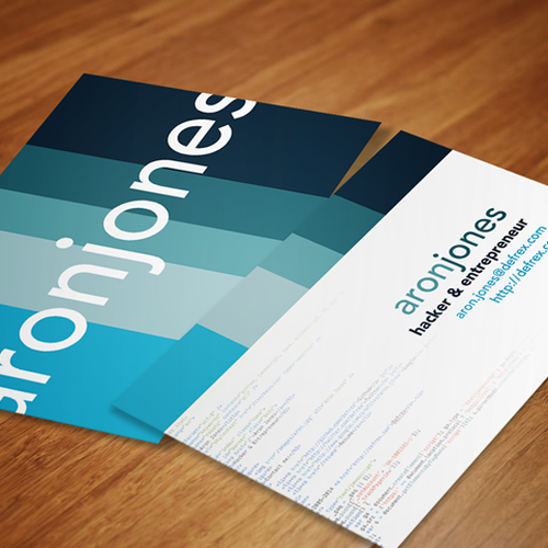 Create an elegant business card for an entrepreneurial hacker Design by BXG