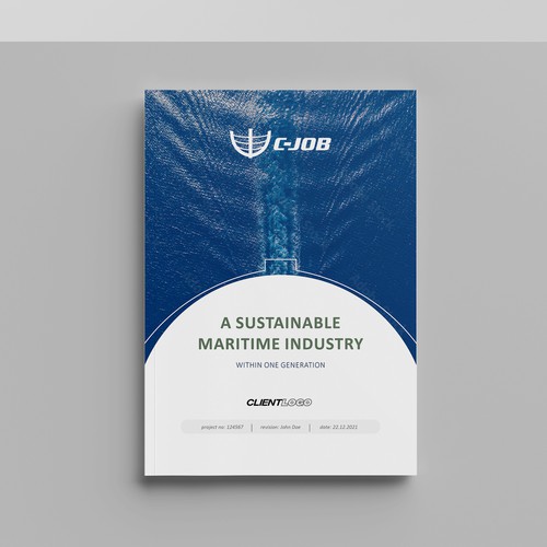 Innovative front cover/Word template to match ambitious sustainable maritime company Design by Clau.diu