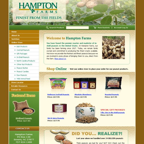 Peanut Company Needs a new website