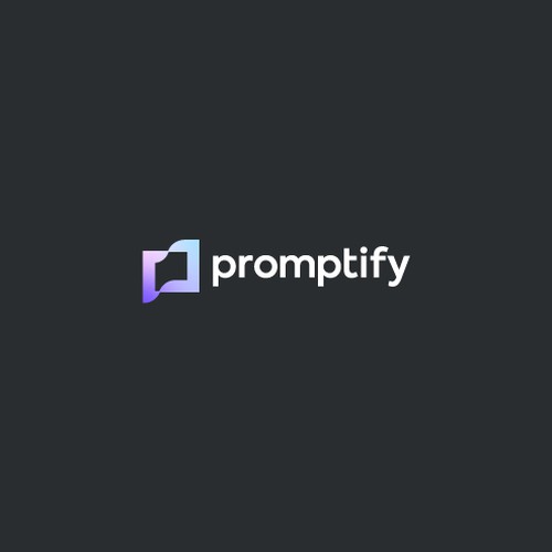 Modern, Simple and Sleek Logo for Promptify.com Design by playflowstudio