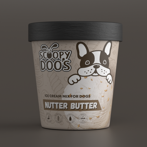 Dog Ice Cream Cup  Label Design por Tamara.D