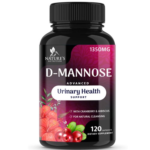 Colorful D-Mannose Design Needed for Nature's Nutrition Design by R O S H I N