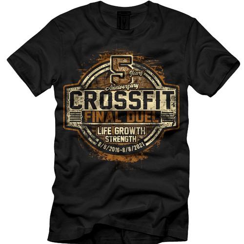 Crossfit 5yr anniversary T-shirt Design by G.T NINE