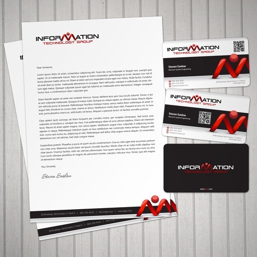 Help Information Technology Group rebrand our tired business cards and stationary Ontwerp door Rakajalu99