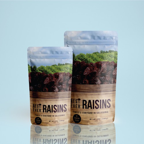 Best Raisins Ever - package design for PREMIUM raisins Design réalisé par Bacterykey