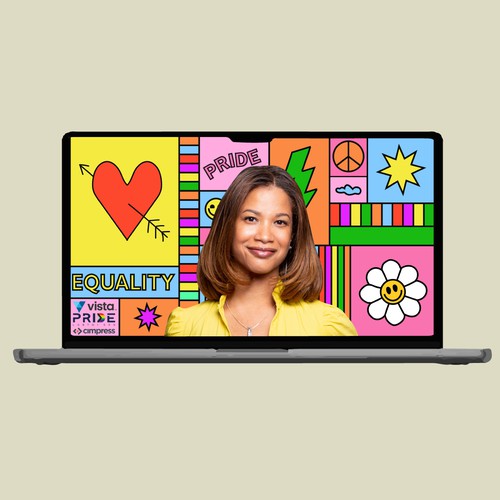 Virtual backgrounds for PRIDE month (multiple winners) Diseño de melange*