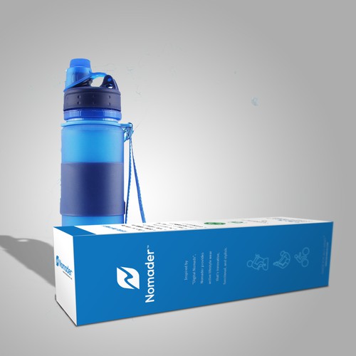 Product design for a cool and trendy kids water bottle., Product packaging  contest