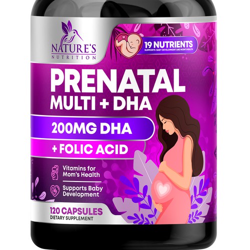 Prenatal Vitamins Label Design needed for Nature's Nutrition Design by rembrandtjurin