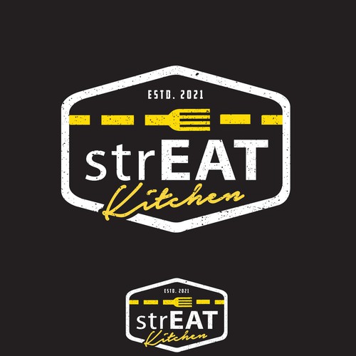 strEAT Kitchen Logo Design by Fortuna Design