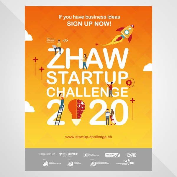 Diseño de | EarPhunk | titulado "Poster for Zhaw Startup Challenge 2020"