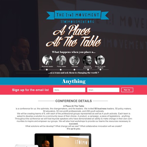 Create an event registration for a youth-based conference Design von KonnstantinC