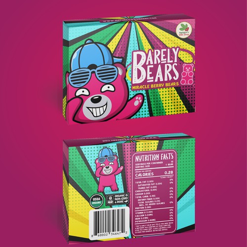 Fun Design for a small boxed product - Barely Bears! Design by Norsh