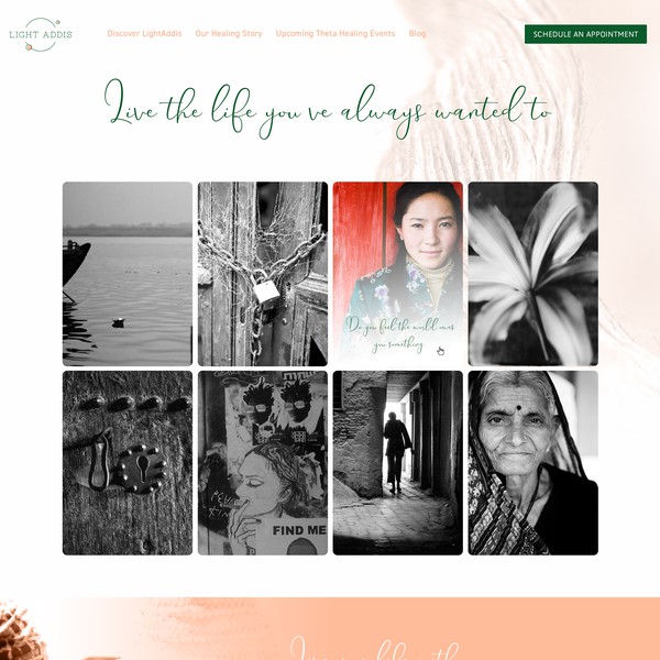 Soothing web design for a therapist