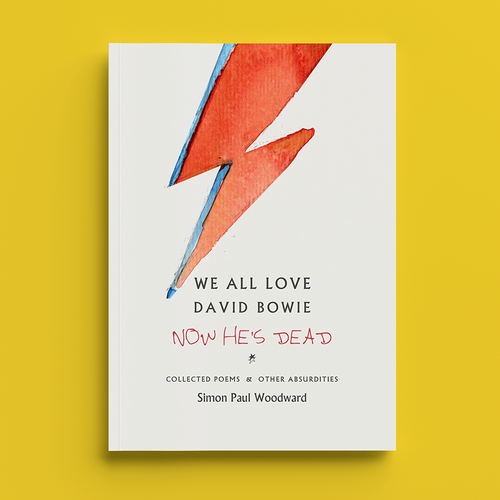 Bowie themed cover for an irreverent poetry collection Design by Juh  D.