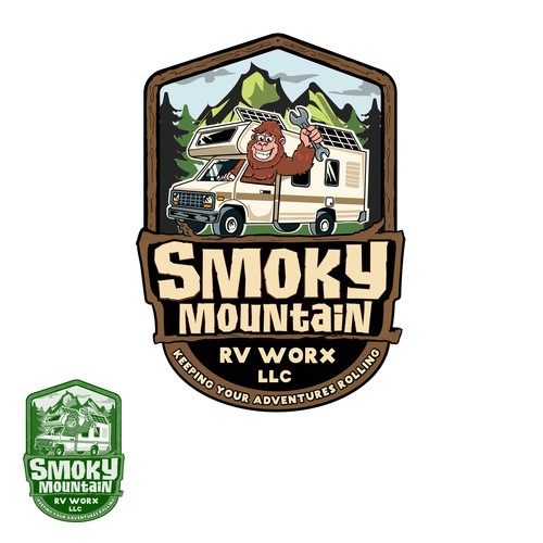 Create A New Smokies / Bigfoot Themed RV Repair Logo Diseño de Deduder