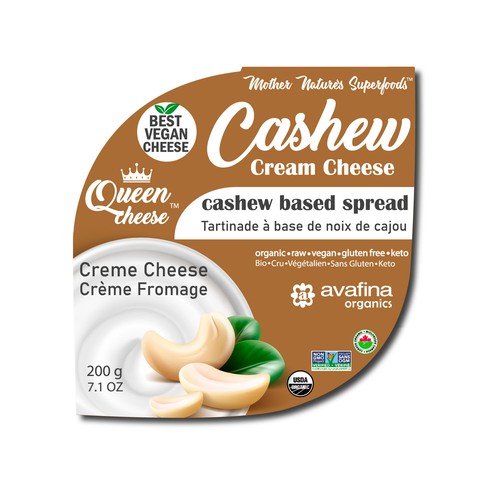 Vegan Cashew Cheese Packaging Rebrand Design by Saturnine