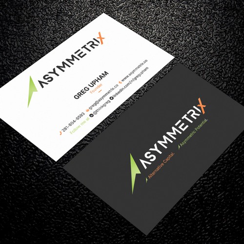 Design a cool, edgey but sophisticated business card for an alternative investment firm. Design von ™SF_Design™