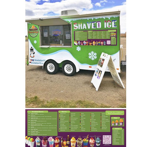 Attractive Menu Design for Shaved Ice Food Truck Design von Daisy Laparra