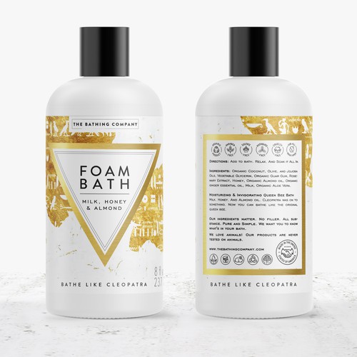 Foam Bath Bottle Labels Design by bcra