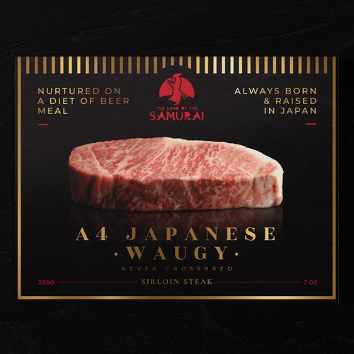 100% JAPANESE WAGYU STEAK Design by Kamilla Oblakova