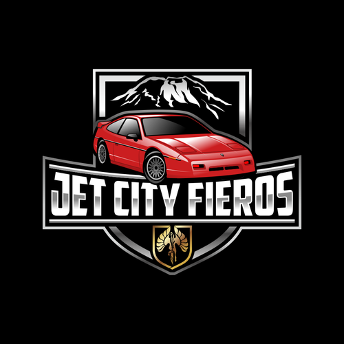 Jet City Fieros (Seattle) car club logo. To be used on web site, cards, patches, jackets, etc! Design by autore