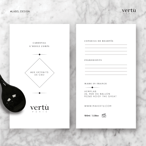 Vertu cosmetic brand need his new label , simple and chic Design by Sidiq™