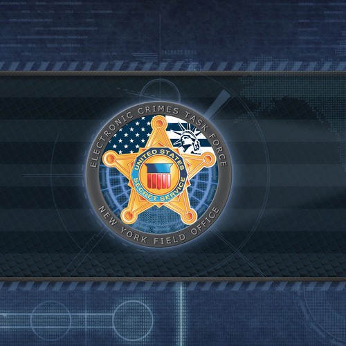 logo for United States Secret Service (New York Field Office) Electronic Crimes Task Force Diseño de Julia Vorozhko