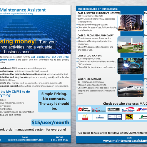 Help Maintenance Assistant Inc. with a new postcard or flyer Design por Sumit_S