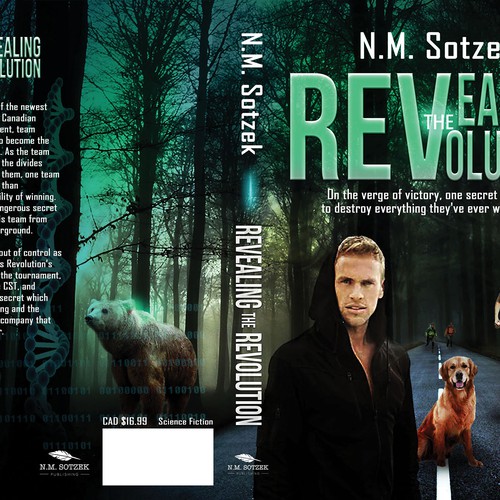 Design an awesome cover for Science/sports-fiction novel 'Revealing the Revolution' Design by : Elementi.studio