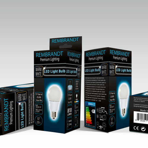 Download Design High End Led Light Bulb Packaging For Rembrandt Premium Lighting Product Packaging Contest 99designs