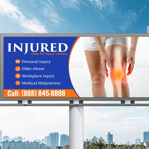 Injured.com Billboard Poster Design Design by Sketch Media™