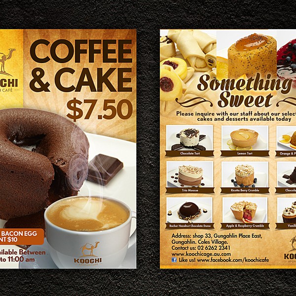 Breakfast flyer for our Cafe