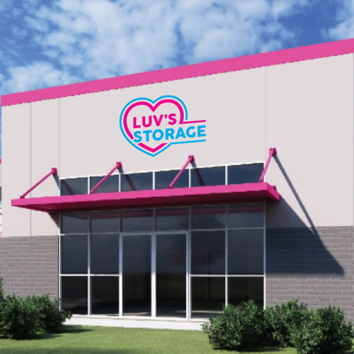 Luv’s Storage - modern logo with bright color Design by Bad Flow