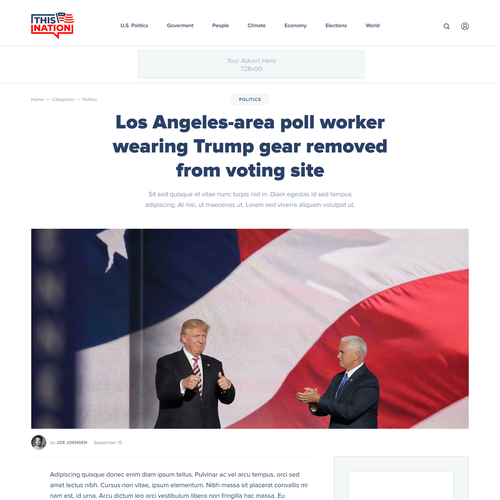 Wordpress Design for Political Blog Design by Ivan Fresh