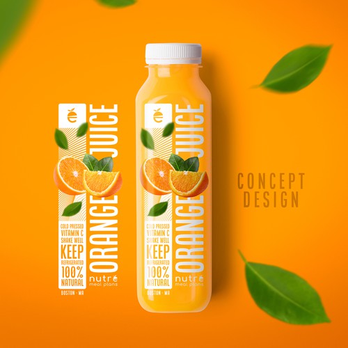 Easy Orange Juice Bottle.. Full Wrap! Design by Rodrigo Vasconcellos