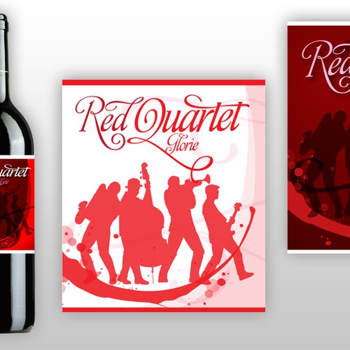 Glorie "Red Quartet" Wine Label Design Diseño de userz2k