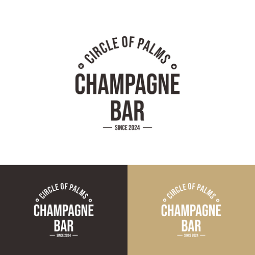 Luxury and modern Champagne Bar logo Design by flower_art