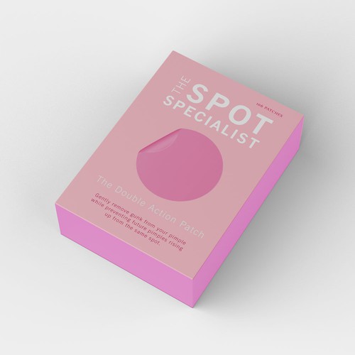 Pimple Patch PACKAGING to appeal to FEMALE BEAUTY user Design by AnaHola
