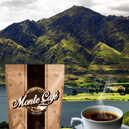 Design a Logo for Monte Café - Gourmet coffee import, roast and package. Design by UNIQUEMIND