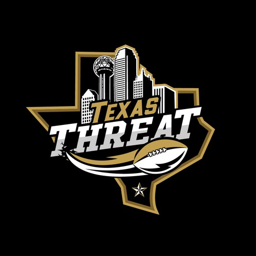 Texas Threat Logo Contest - a Youth Football Team for kids 13-18 years old Design by playflowstudio