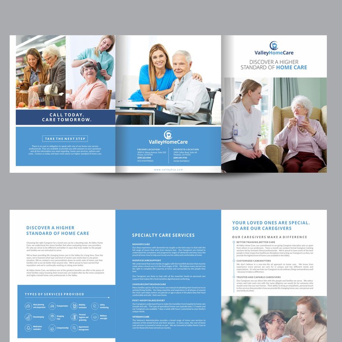 Brochure Needed For Home Care Company More Work Will Follow