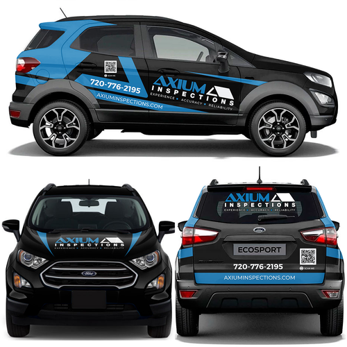 Partial Wrap For Black 2020 Ford EcoSport Design by theANUNGs