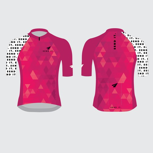 Design a modern cycling jersey for elite athletes