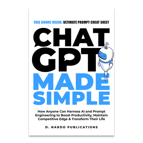 Professional Cover for BEST-SELLING BOOK about ChatGPT & AI Design by Zeljka Vukojevic