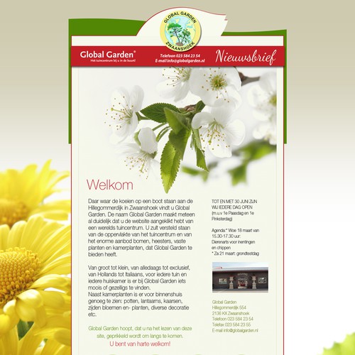 Global Garden newsletter redesign Design by graphixeu