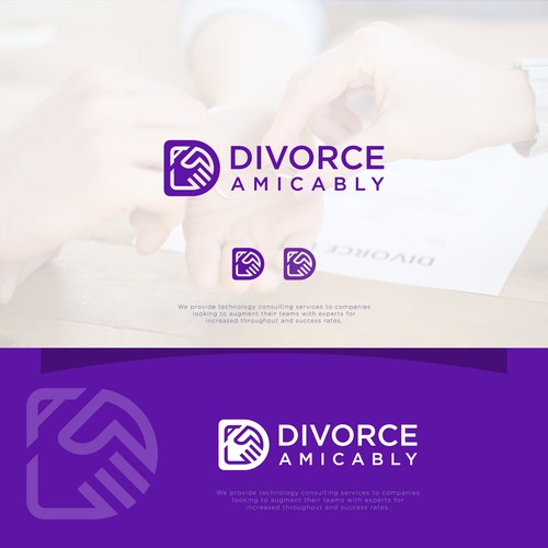 Logo for a new, healthy way for reasonable people to divorce Design by Megades!gn