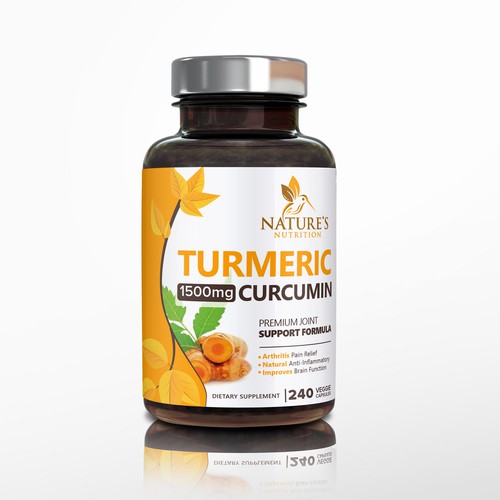 Nature's Nutrition needs a "beautiful label" for its Turmeric Extract bottle Design by DesignSBS
