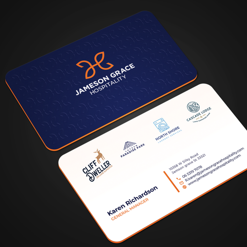 Create a modern and clean business card for a parent company with 4 subsidiaries Design by Fytch