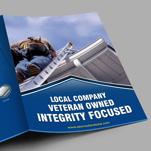 Presentation Folder Design, fast growing roof & solar company in Colorado.  Help us stand out! Design by Artist@Joy