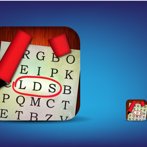 iOS Icon: LDS Word Search game Design by twister